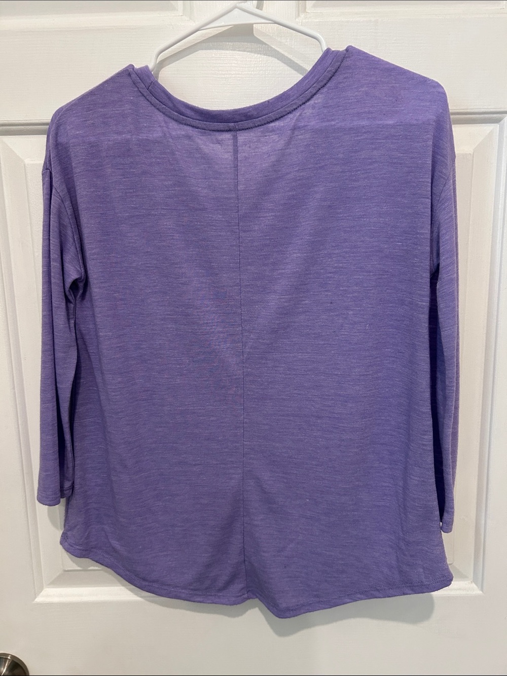 City Streets Lavender Long-Sleeve Crewneck Top Size S - Picture 2 of 2